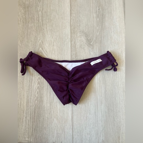 Maui Girl Dark Purple Tie Bikini Bottom - Picture 2 of 2